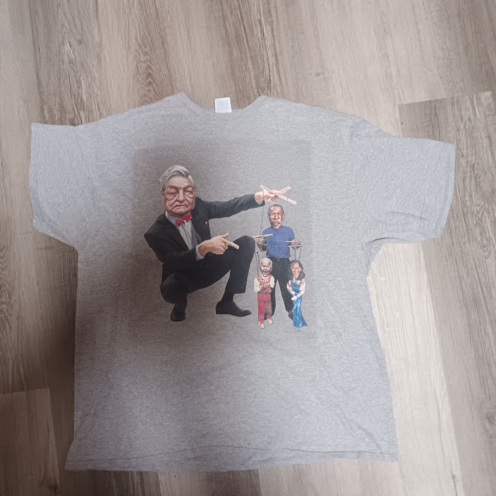 Gray ADULT T-Shirt with ADULT Puppet Graphic